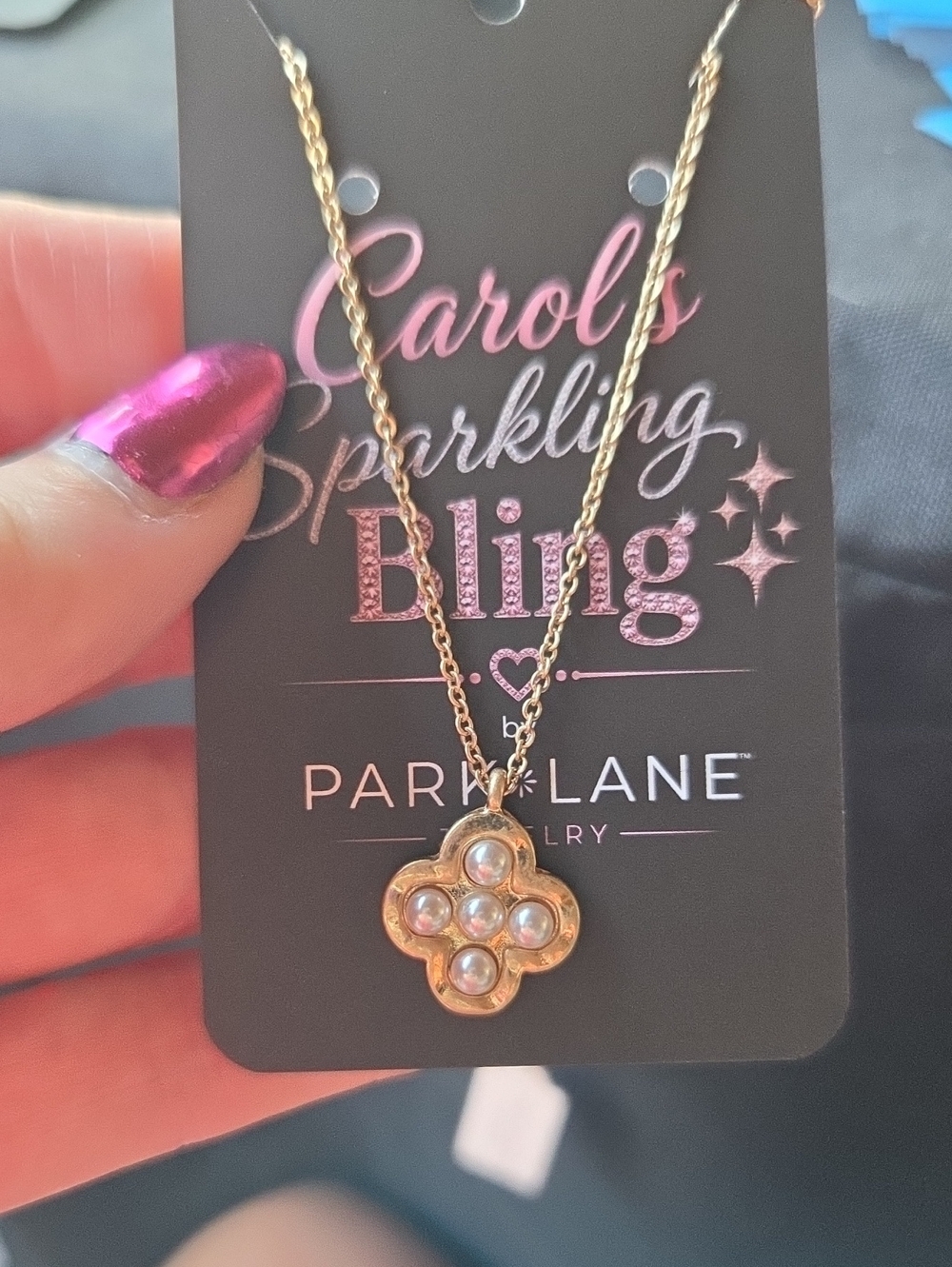 Park Lane Pralinr Gold Pearl Flower Pendant Necklace- Vaulted Piece